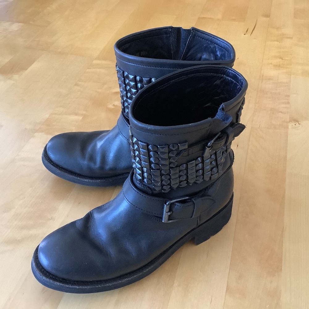 Ash Motorcycle Black Boots
